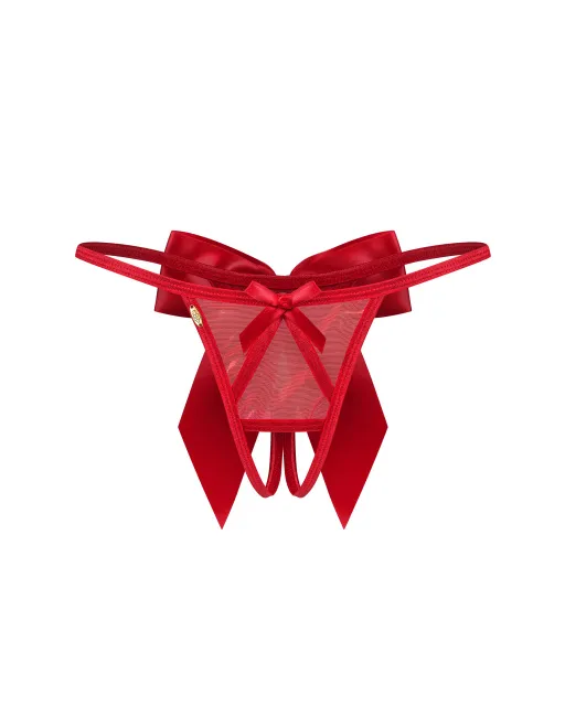 Obsessive Gifty Red - Stringi otwarte, S/M