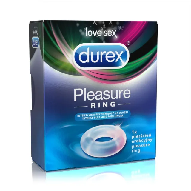 Durex Pleasure Ring - Pierścień erekcyjny, Przezroczysty, 4.2 cm