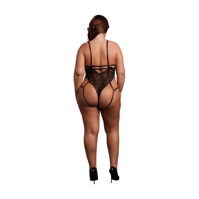 Боди Le Désir Lace Underwired Open Cup, Plus Size (черный)