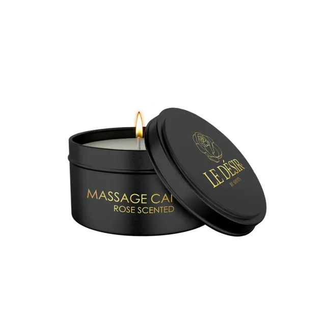 Масажна свічка Le Desir Erotic Massage Candle Rose Scented, 100 г