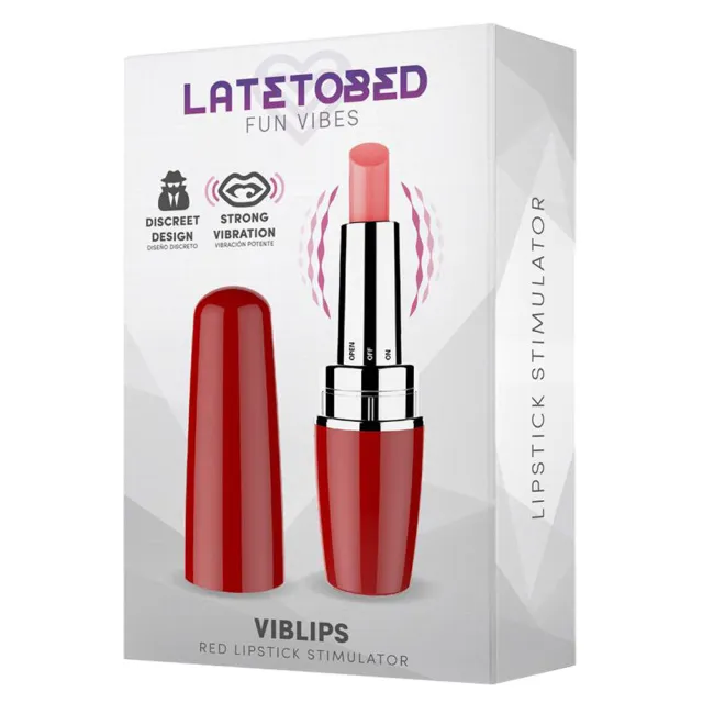 Мини-вибратор Latetobed Viblips Red Stimulator, 9,5 см (красный)