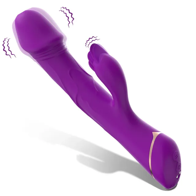 Вибратор-кролик B - Series Joy Rubberco, 20.5 см (фиолетовый)