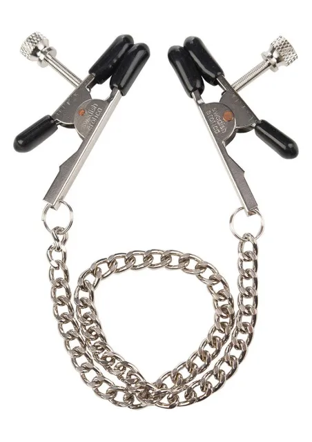 Зажимы для сосков California Exotic Novelties Bull Nose Nipple Clamps, 26,7 см (серебристый)