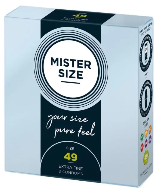 Презервативи Mister Size 49, 3 шт (прозорий)