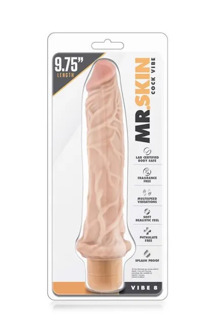 Вибратор Mr. Skin Cock Vibe 8, 24.7 см (телесный)
