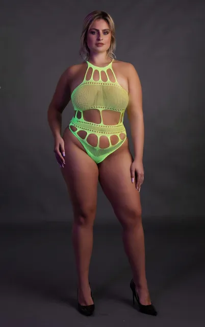 Боді Ouch! Grecian Neckline Neon, XL/XXXXL (зелений)