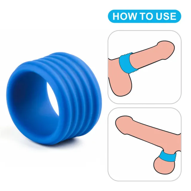 Lovetoy Pinnacle Pro Deep Rib Grip Ring - Pierścień erekcyjny, Niebieski, 4.5 cm