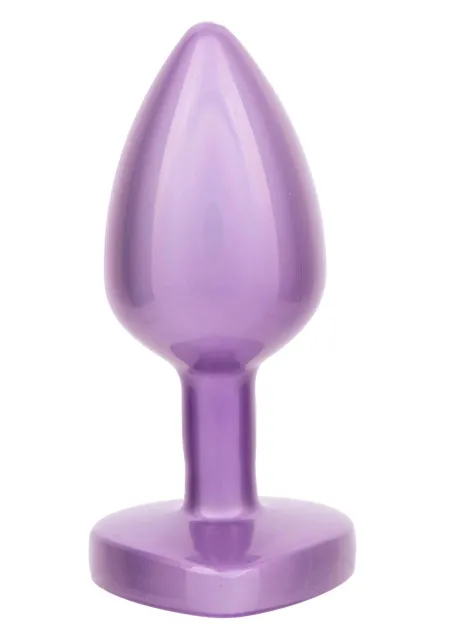Анальная пробка Calexotics Diamond Heart Plug S, 6 см (фиолетовый)