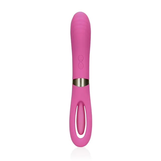 Вібратор Loveline Double Sided Flapping and G-Spot, 24 см (рожевий)