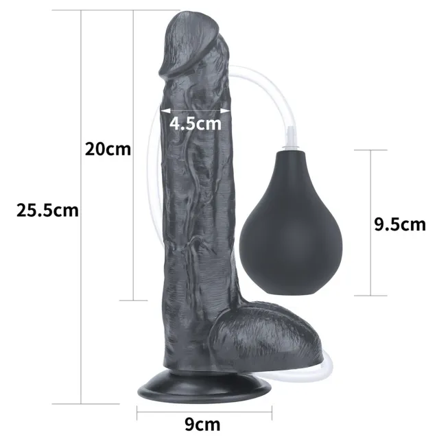 Lovetoy Squirt Extreme 10 - Dildo, Czarny, 25, 5 cm