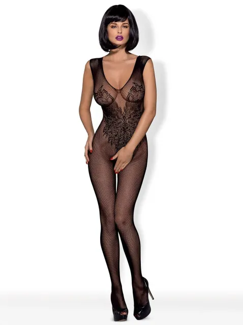 Комбинезон Obsessive N112, S-L (чёрный)