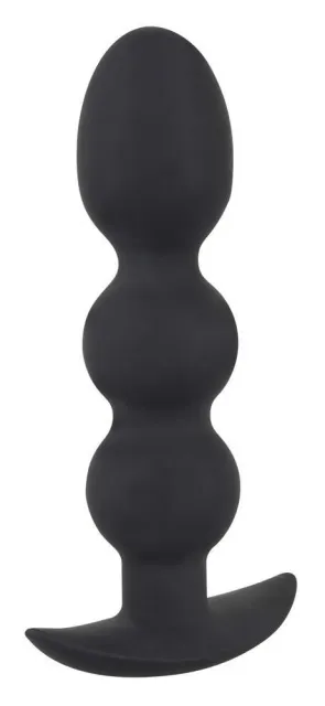 Анальная пробка Orion Black Velvets Heavy Beads, 13,3 см (черный)