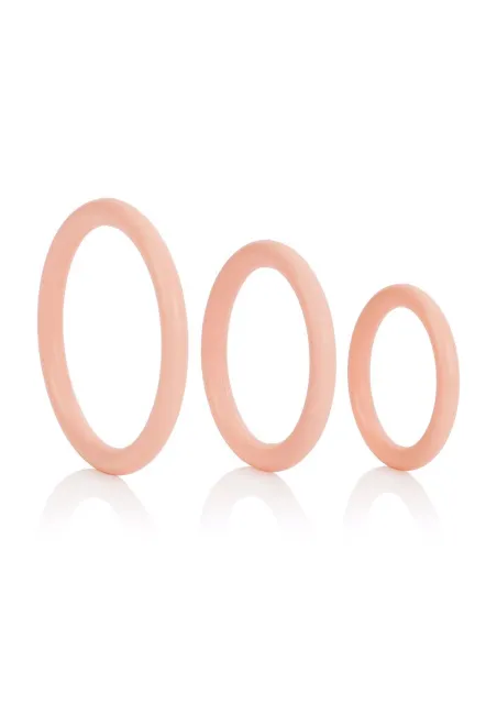 Эрекционное кольцо Calexotics Tri-Rings, 3 шт (телесный)