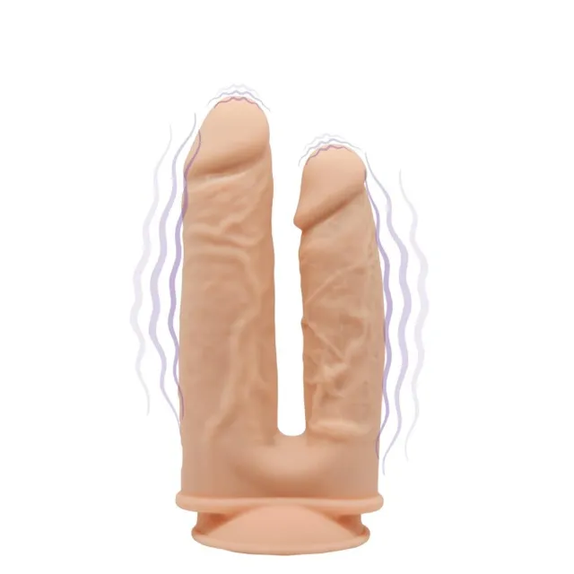 Вібратор Silexd Premium Silicone Dildo Model 1 Size 8«-7", 19.5 см (тілесний)