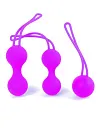 Набір вагінальних кульок Boss Series Silicone Kegal Balls, 3 шт (фіолетовий)