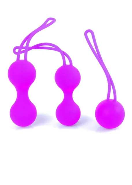Набір вагінальних кульок Boss Series Silicone Kegal Balls, 3 шт (фіолетовий)
