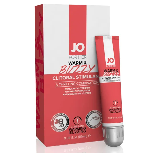 System JO Clitoral Stimulant Warm & Buzzy - Żel, Bezzapachowy, 10 ml