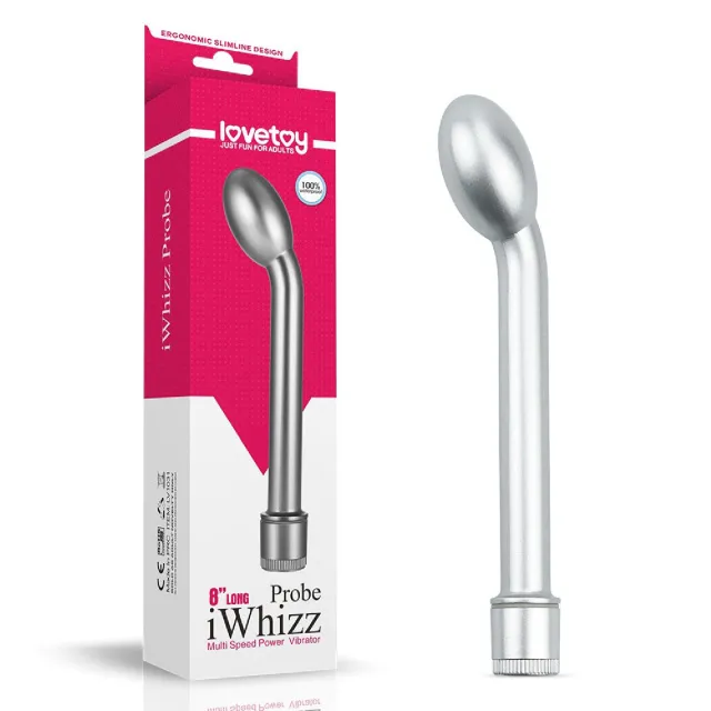 Вибратор Probe iWhizz 8'', 21 см (серебристый)