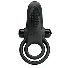 Эрекционное кольцо на пенис с вибрацией Pretty Love Vibro Penis Ring, 11,3 см (черный)