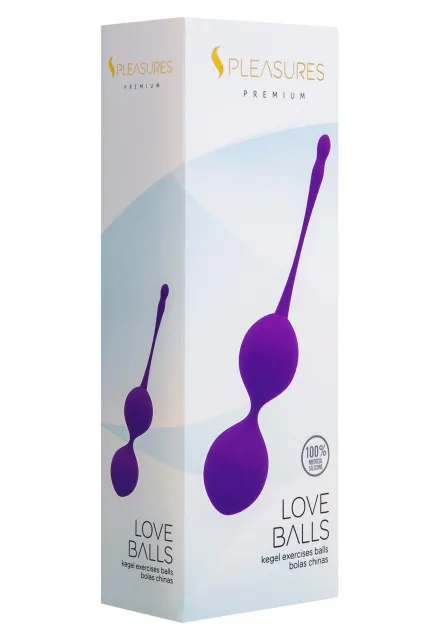 Вагинальные шарики Pleasures Premium Love Balls, 17,3 см (фиолетовый)
