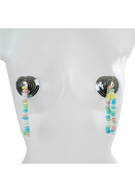 Наклейки на соски з цукерками Candy Nipples Tassels (мульти)