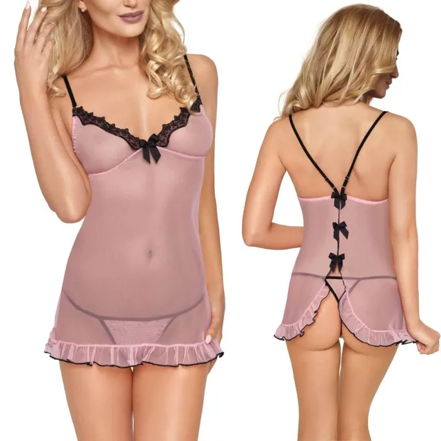 Сорочка и стринги Roxana 6740, L (розовый)