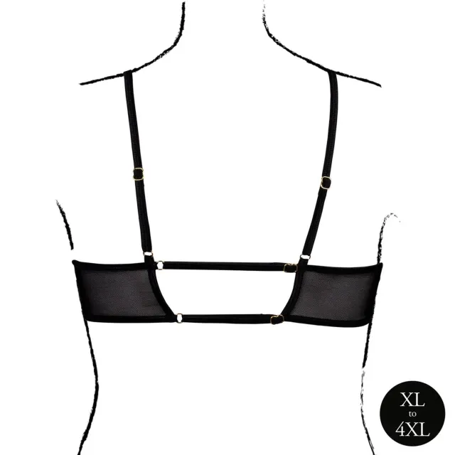 Бюстгальтер Le Désir Keyhole Mesh Bra, Plus Size (черный)