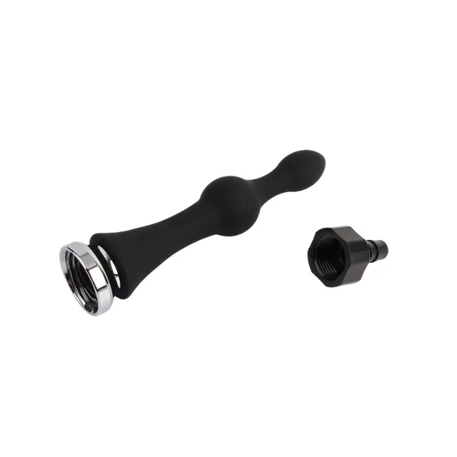 Black Mont Teasing Enema 6 - Prysznik analny, Czarny, 15.3 cm