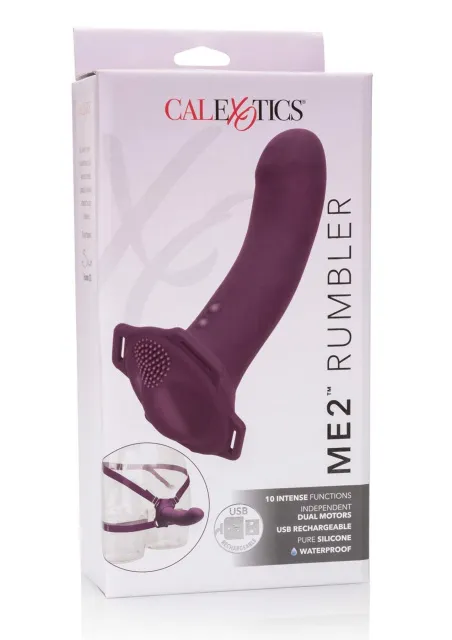 Страпон Calexotics Me2 Rumbler, 16.5 см (фіолетовий)