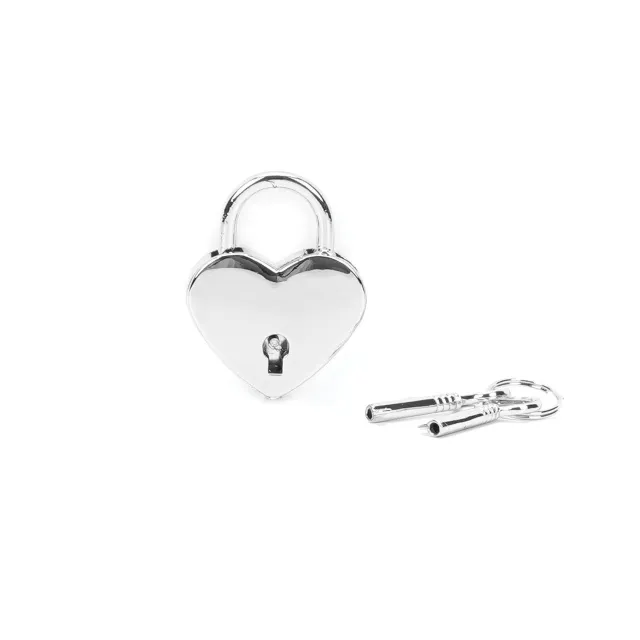 Набор БДСМ замочков Liebe Seele Heart-Shaped Lock, 2 шт (серебристый)