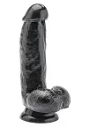 Get Real Get Real Black 6 inch - Realistyczne dildo, Czarny, 17 cm