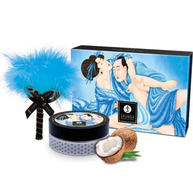 Подарочный массажный набор Shunga Kissable Massage Powder Coconut Thrills, 2 шт