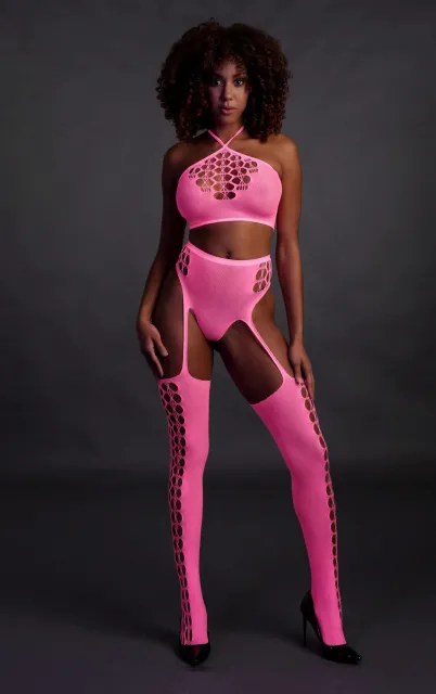 Комплект белья Ouch! Neon, XS/XL (розовый)