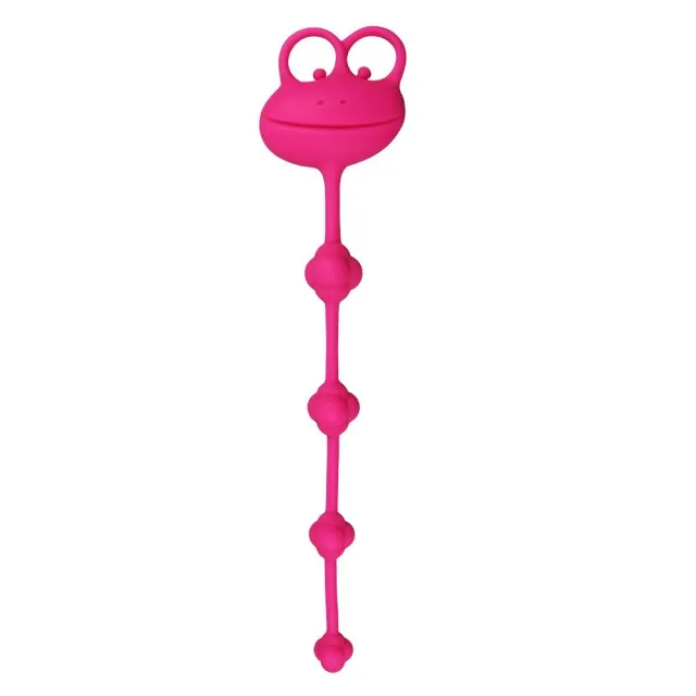 Lovetoy Silicone Frog - Koraliki analne, Różowy, 26.7 cm