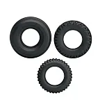 Набор эрекционных колец Baile Three Cock Rings, 3 шт (черный)