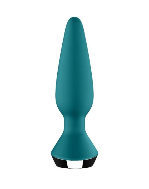 Анальная пробка с вибрацией Satisfyer Plug-ilicious 1, 14 см (зеленый)