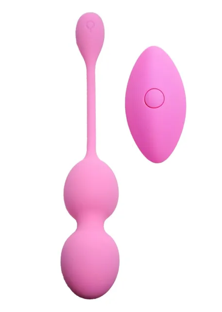 Вагинальные шарики Boss Series Vibrating Kegel Balls, 19 см (розовый)