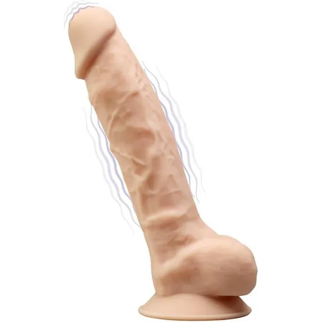 Вибратор Silexd Premium Silicone Dildo Model 1 Size 8 LRS, 20 см (телесный)