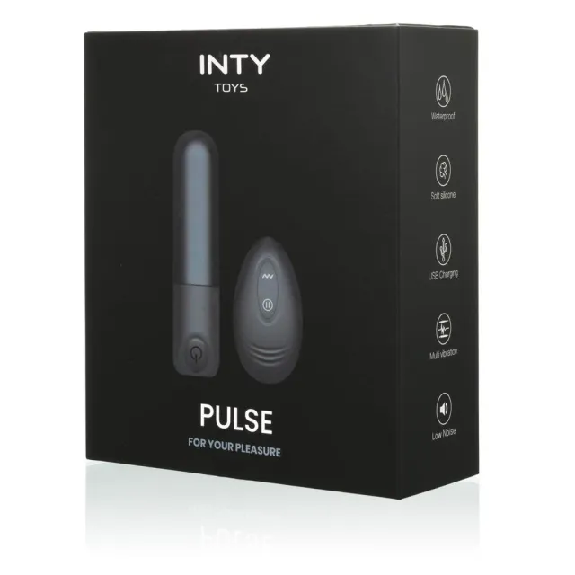 Міні-вібратор Inty Toys Pulse, 12 см (чорний)