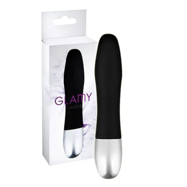 Міні-вібратор Glamy Finger, 11 см (чорний)
