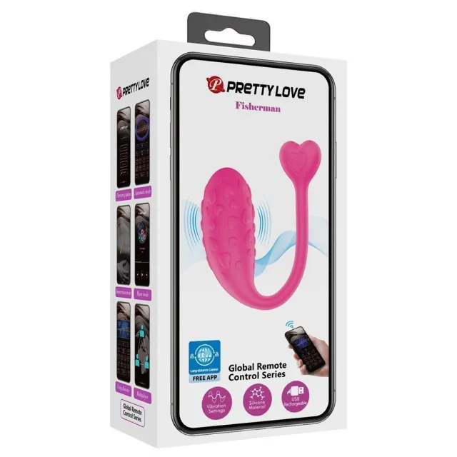 Виброяйцо Pretty Love Fisherman, 18,9 см (розовый)