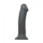 Фаллоимитатор Strap-On-Me Dual Density Bendable XL, 20 см (серый)