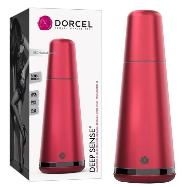 Вибрирующий мастурбатор Dorcel Deep Sense (красный)