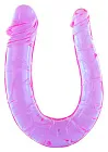 Двухсторонний фаллоимитатор Twin Head Jelly Penic Dong, 30 см (фиолетовый)