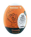Satisfyer Egg Single Crunchy - Masturbator jajko, Biały, 6.9 cm