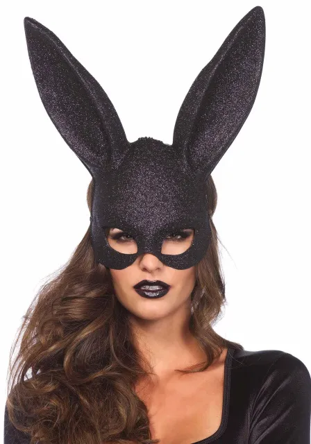 Маска на глаза Leg Avenue Glitter Masquerade Rabbit Mask Black (черный)