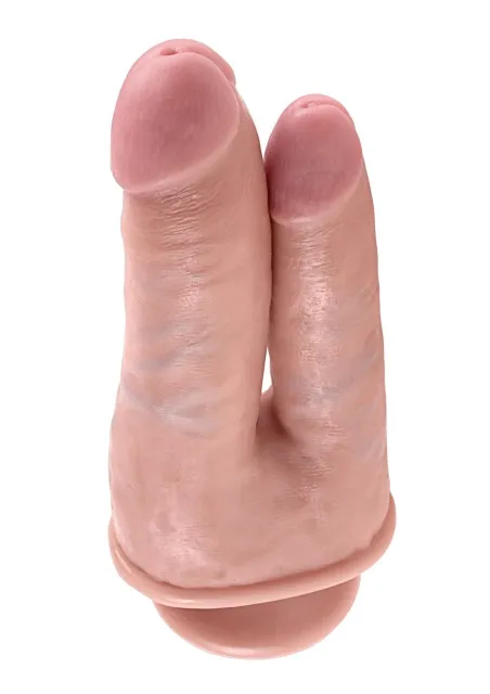 Двойной фаллоимитатор Pipedream King Cock Double Penetrator Light, 20.9 см (телесный)