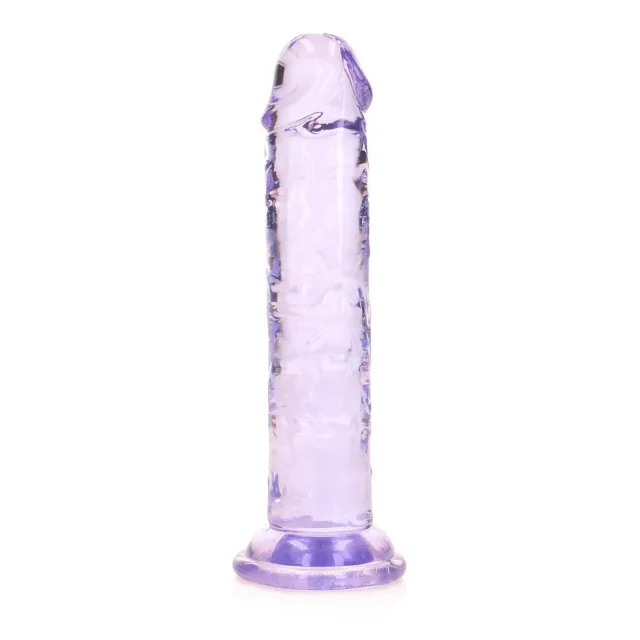 Фалоімітатор RealRock Crystal Clear Realistic Dildo 6'', 14.5 см (фіолетовий)