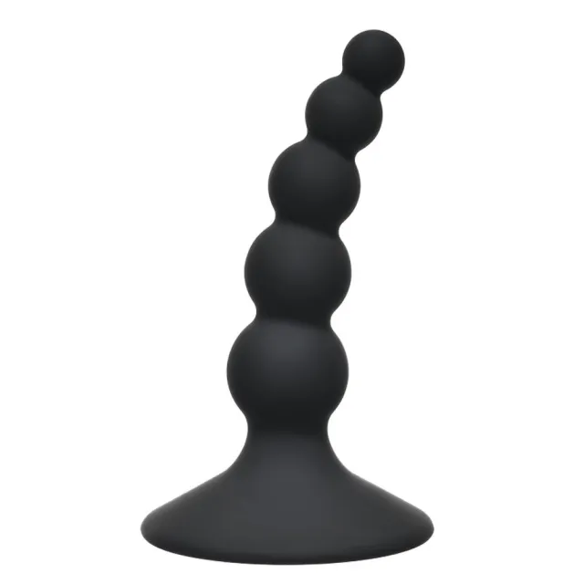 Анальна пробка Lola Games Ribbed Plug, 10.5 см (чорний)