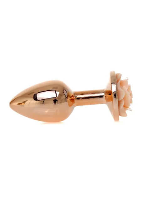 Анальная пробка B - Series HeavyFun Plug-Jewellery Red Gold, 7 см (персиковый)